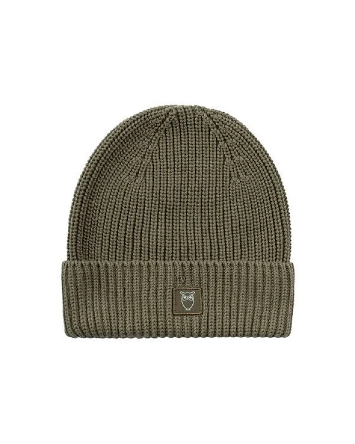 KnowledgeCotton Apparel Mütze - LEAF Ribbing hat