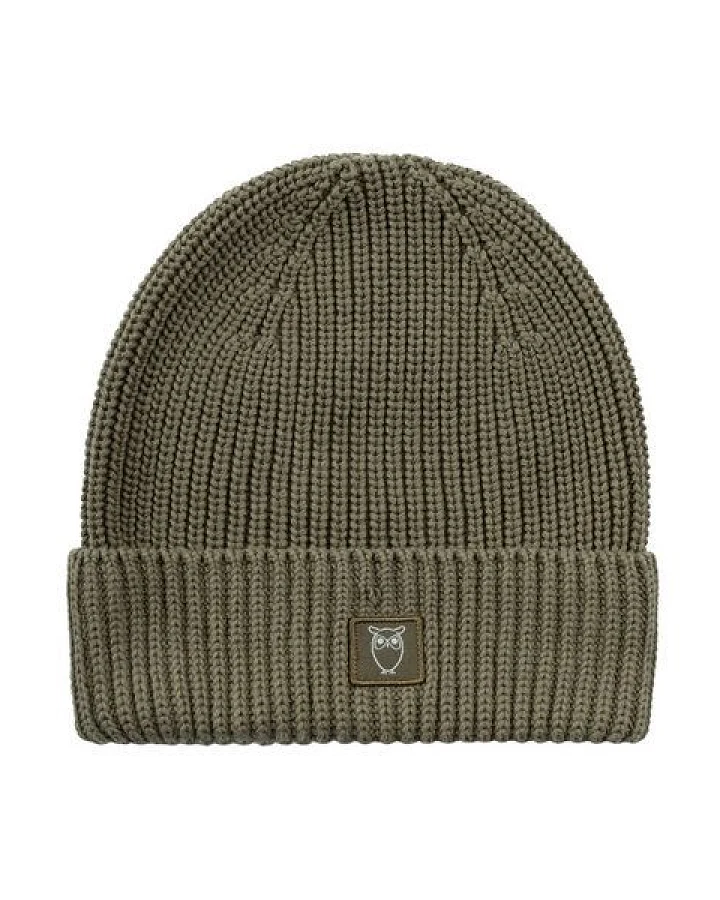 KnowledgeCotton Apparel Mütze - LEAF Ribbing hat