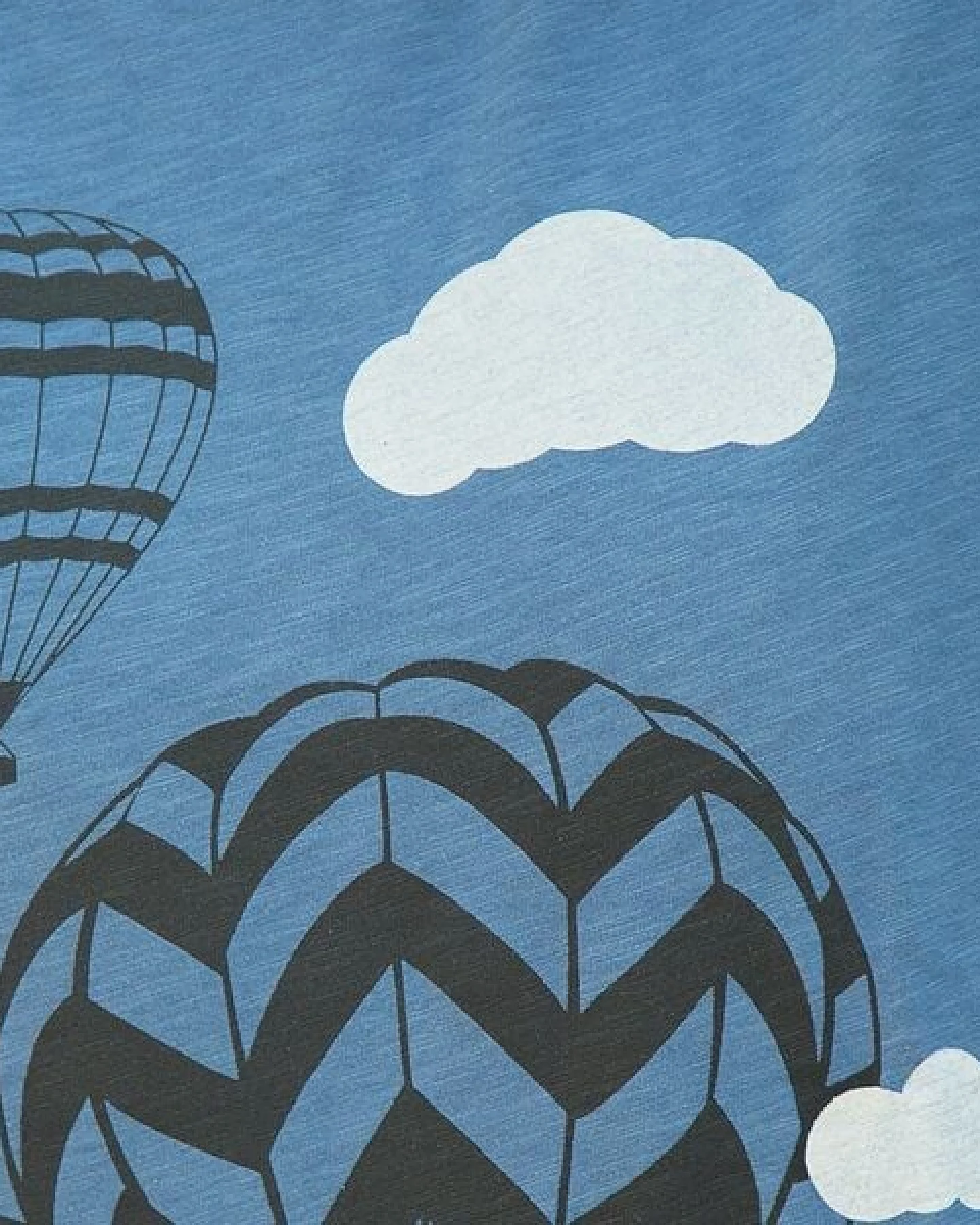 päfjes Heißluftballons & Wolken - Fair gehandeltes Männer T-Shirt - Slub Blue – Ansicht 4