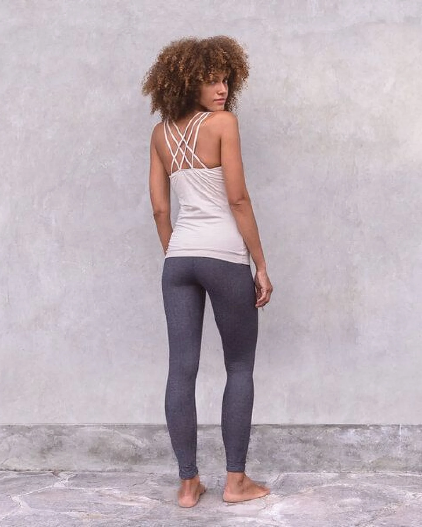 Jaya NOURI MELANGE - Damen - lockeres Top für Yoga aus Biobaumwolle – Ansicht 4