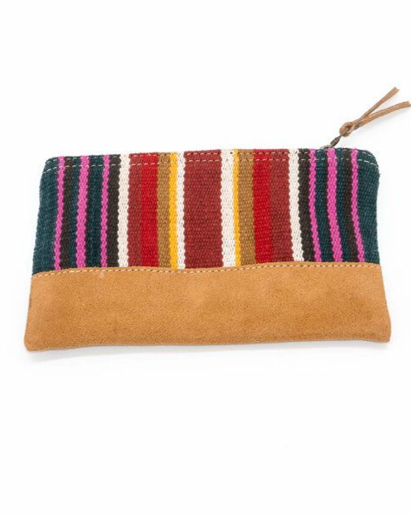 Damen Börse Geldbörse Kosmetiktäschchen "Woven Lea Zip Purse" bunt Retro – Ansicht 3