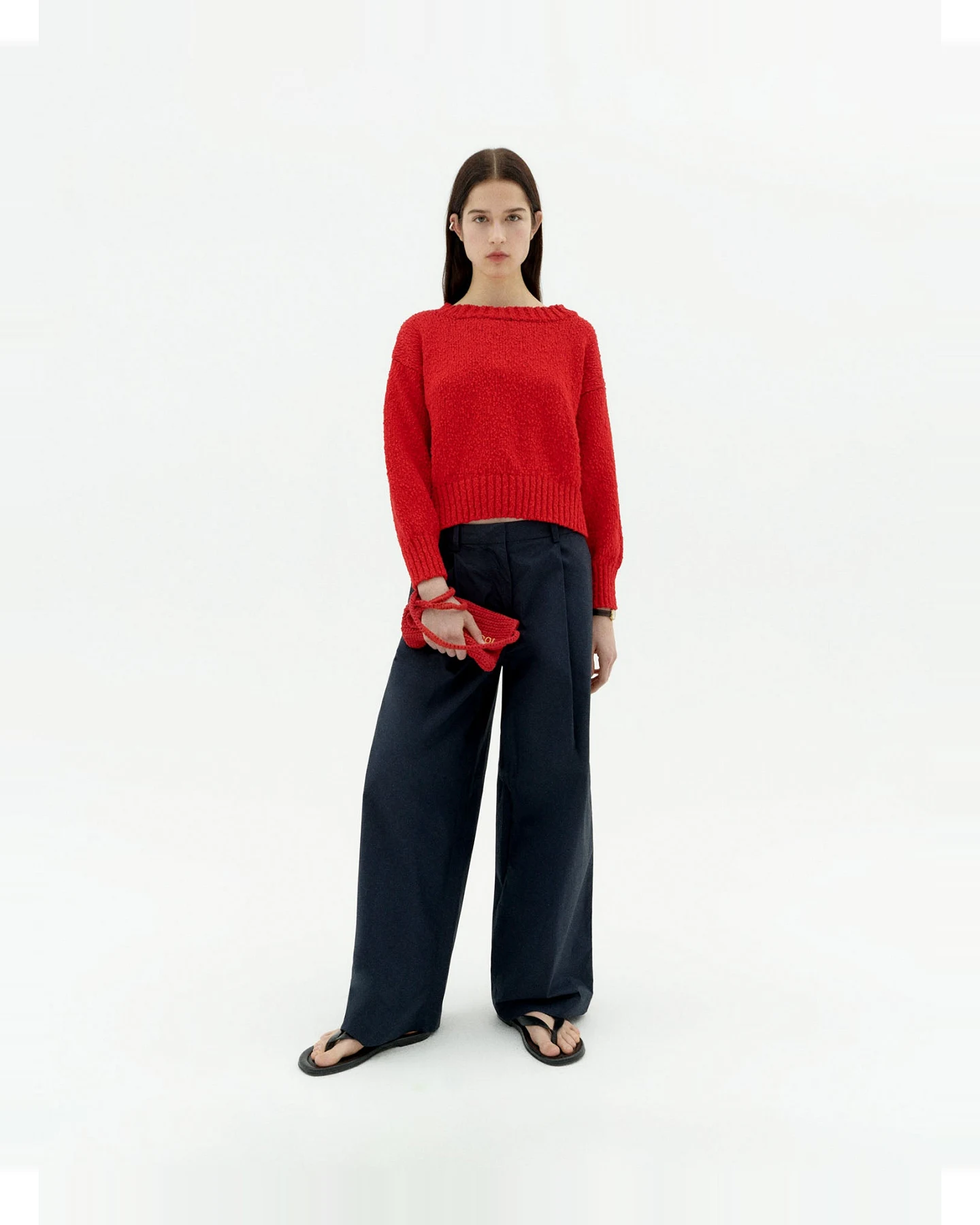 Thinking MU Damen vegan Pullover Gestrickt Clara Rot – Ansicht 2