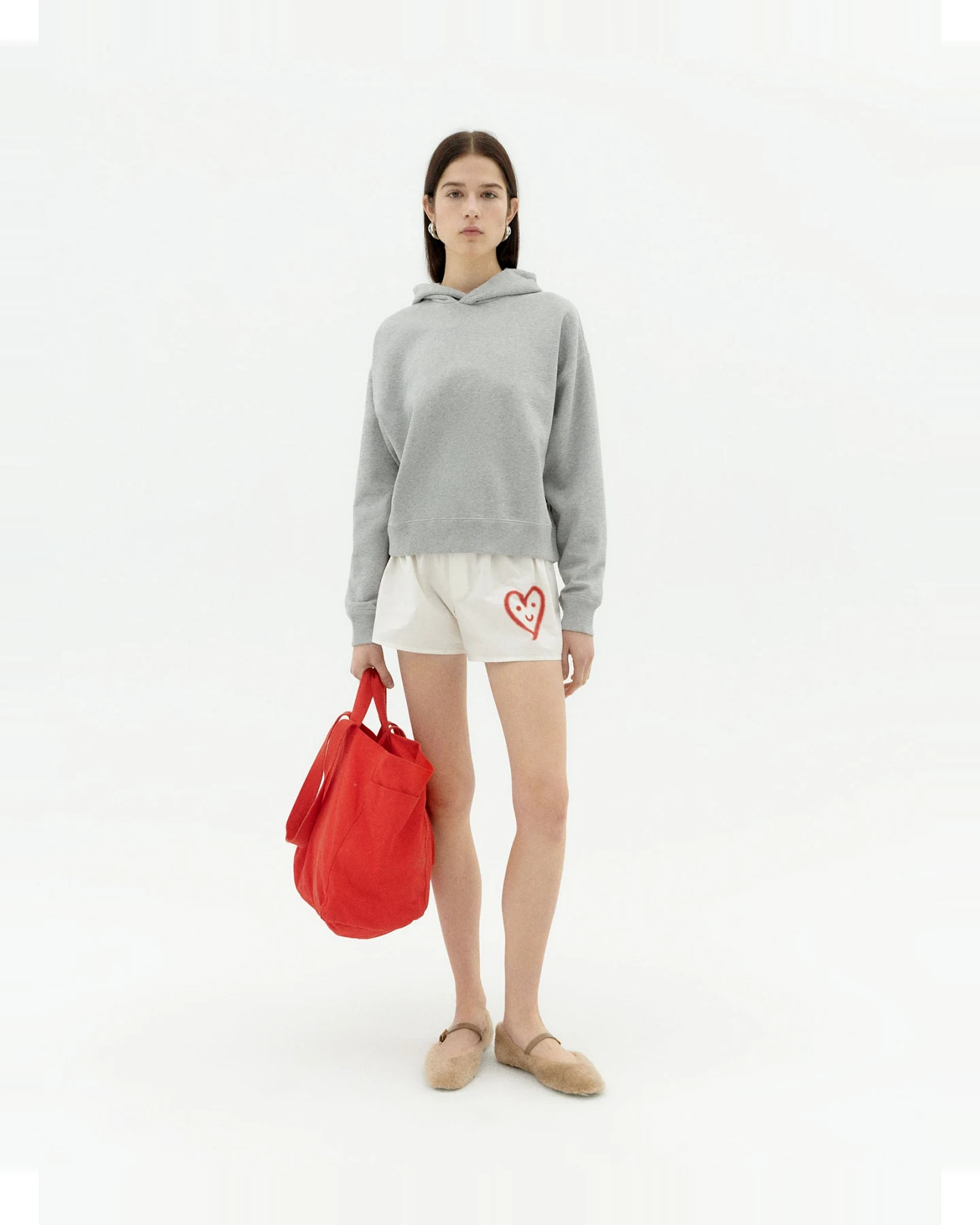 Thinking MU Damen vegan Kapuzenpulli Valeria Retro Sun Grau – Ansicht 2