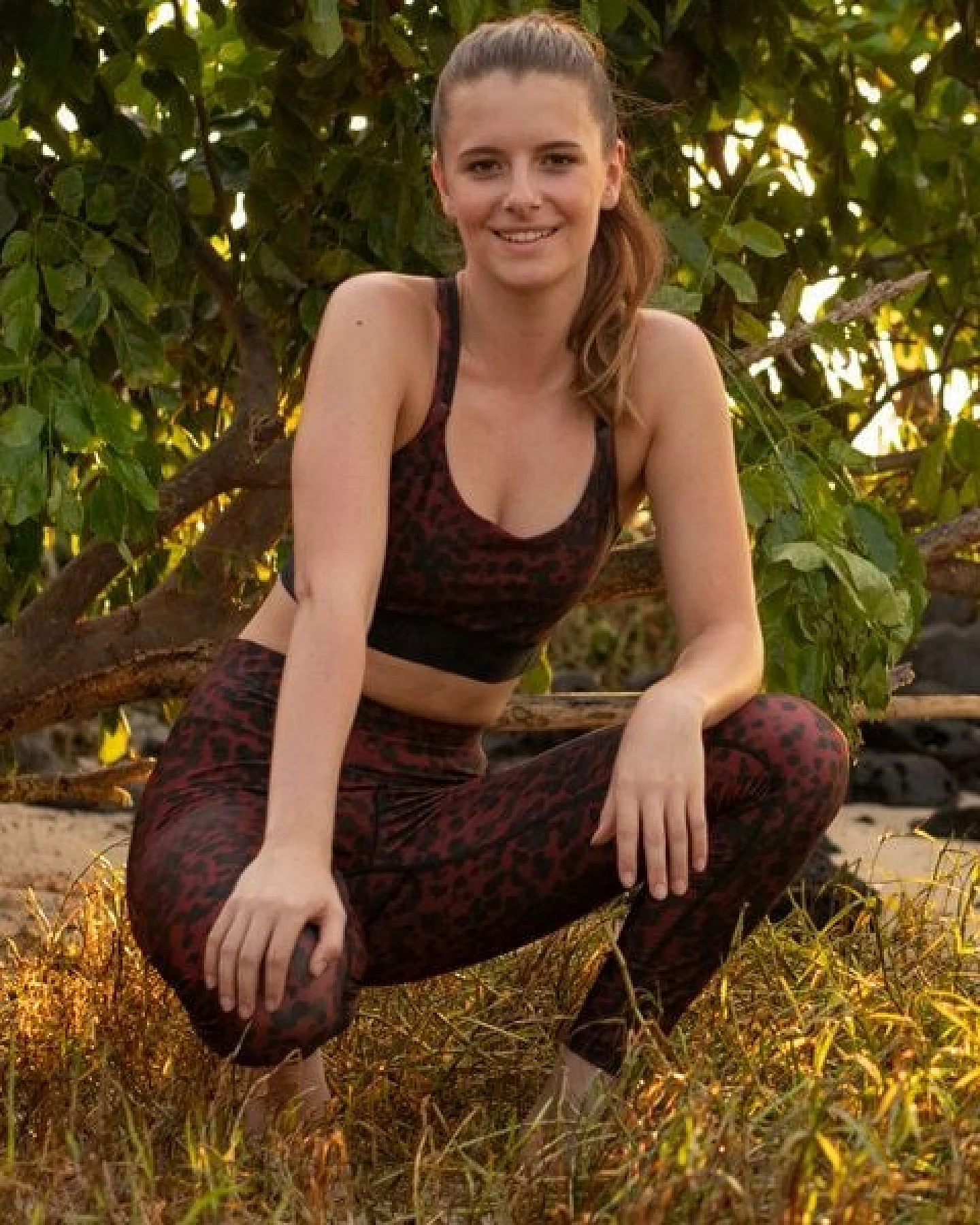 Ambiletics Yoga Sports BH –SUNSET GLOW LEOPARD – Ansicht 4