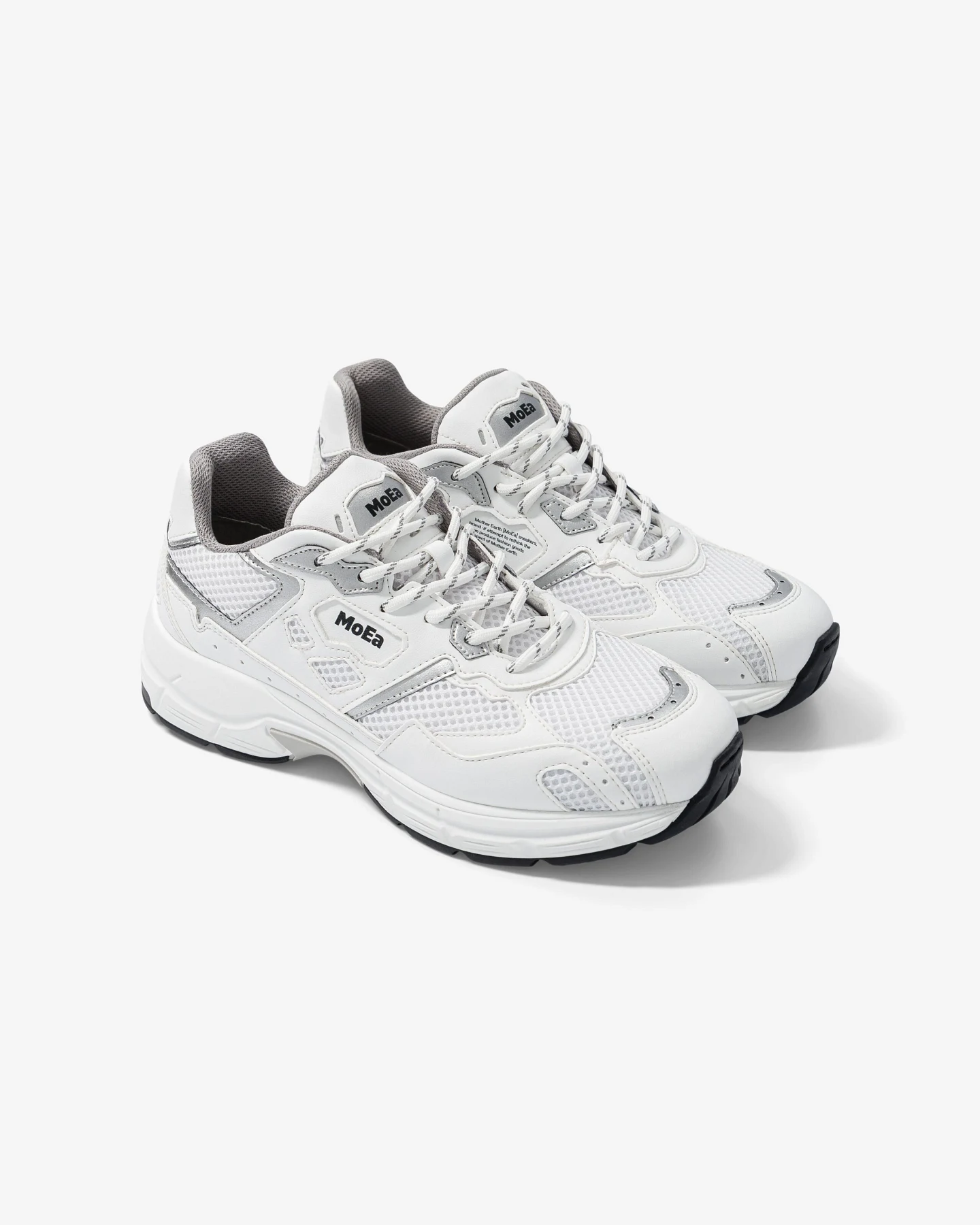 MoEa Herren vegan Sneaker Gen8 Weiß & Silber – Ansicht 2