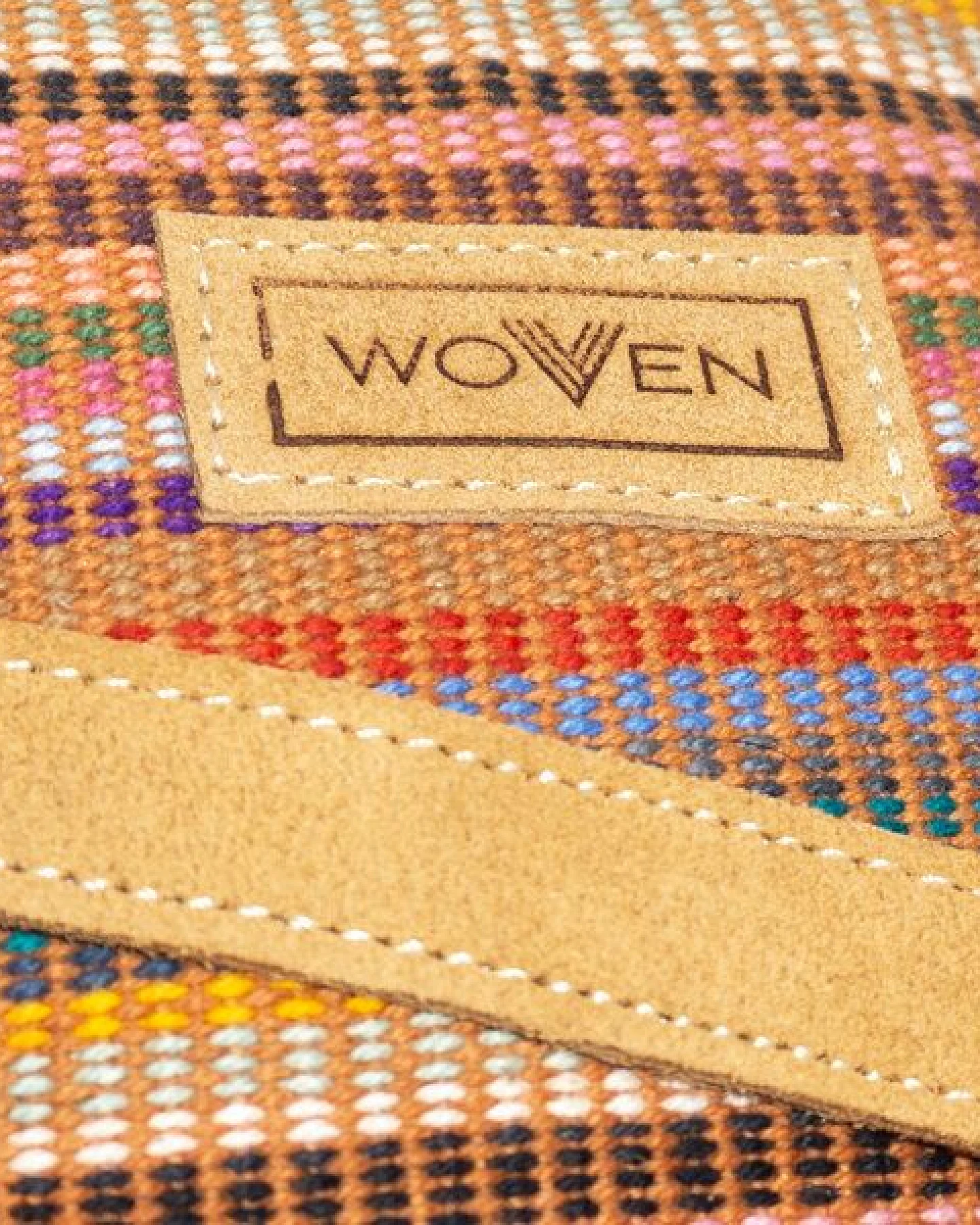 Damen Tasche Umhängetasche Rundtasche "Woven Lea Round Side Bag" Leder/Baumwolle – Ansicht 3
