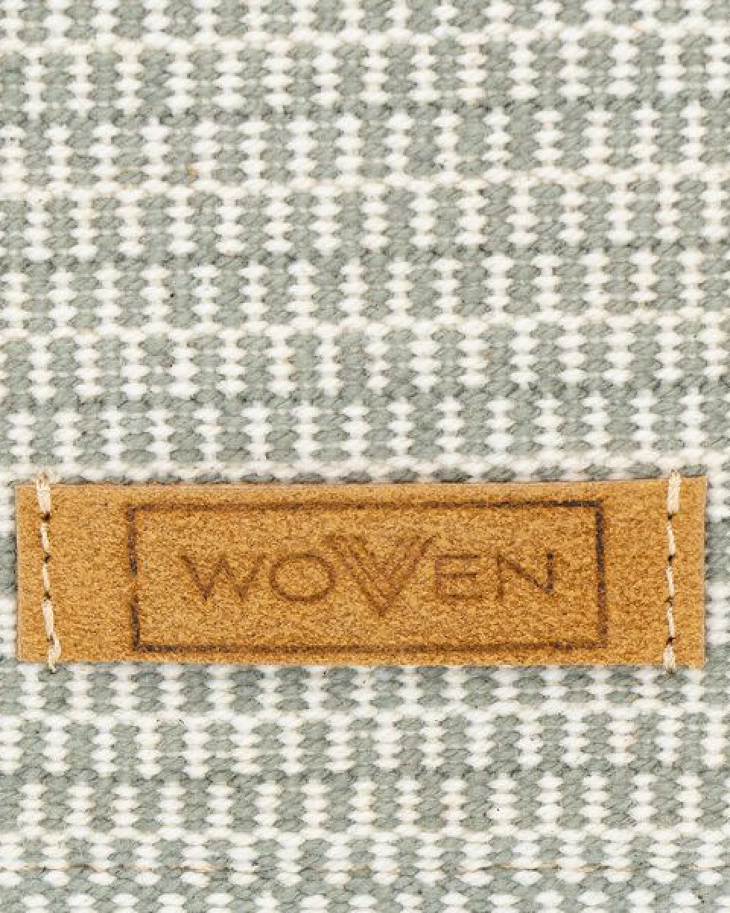 Woven Damen Tasche Fold Bag/Umhängetasche Baumwolle & Leder offwhite/grau – Ansicht 3