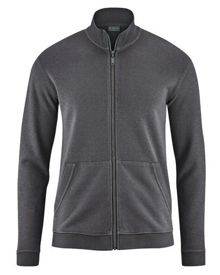HempAge Herren Sweat-Jacke Hanf/Bio-Baumwolle