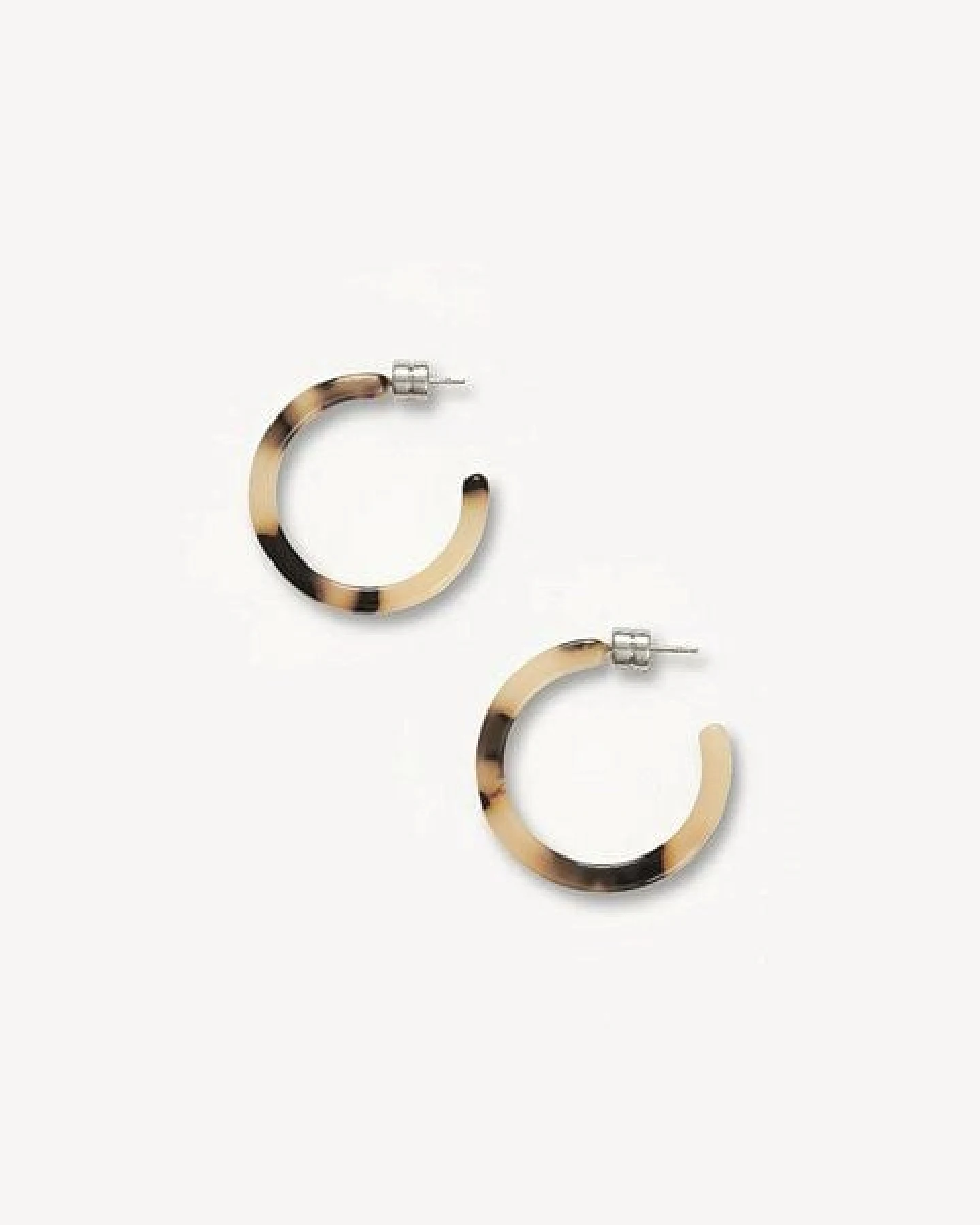 JAN N JUNE MACHETE Runde Ohrringe MINI HOOPS aus Acetat – Ansicht 2