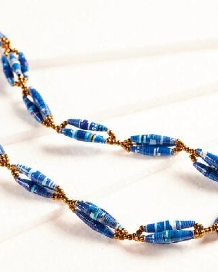 PEARLS OF AFRICA Einzigartige Halskette aus Papierperlen "SENTA"