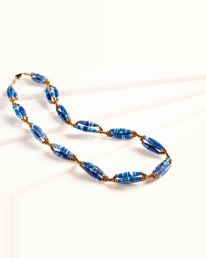 PEARLS OF AFRICA Einzigartige Halskette aus Papierperlen "SENTA"