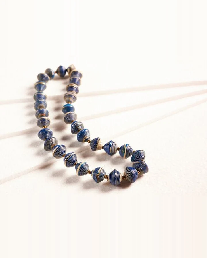PEARLS OF AFRICA Klassische Halskette aus Papierperlen "MARA"