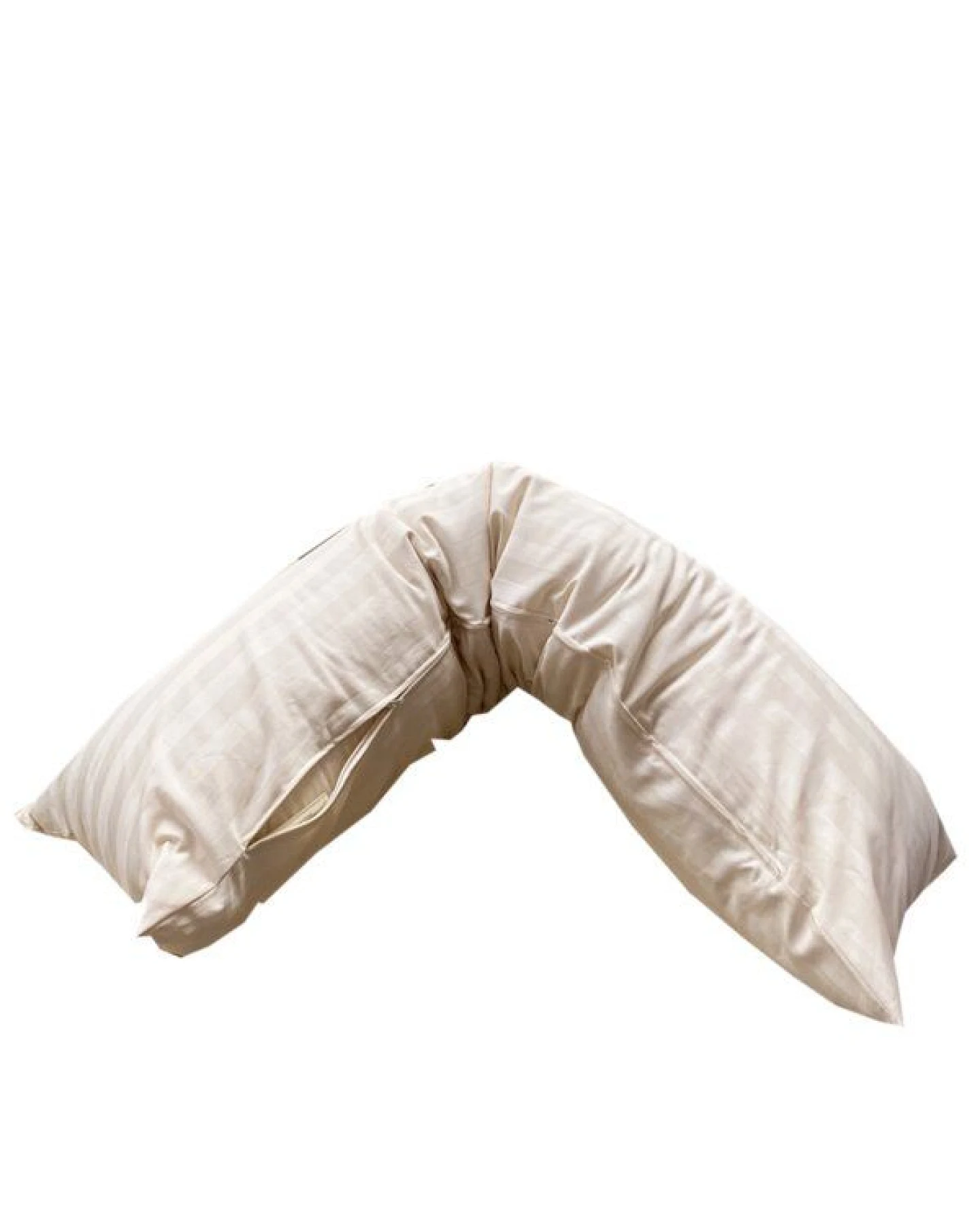 Villa Jade Bezug für Seitenschläferkissen 140x40cm gestreift 100% kbA Baumwolle – Ansicht 4