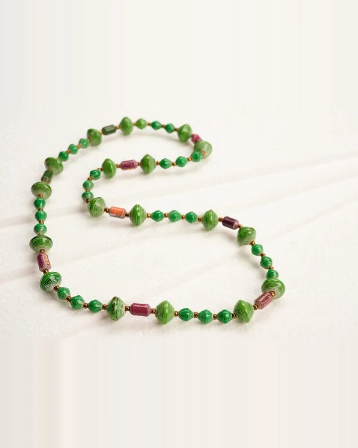 PEARLS OF AFRICA Lange Halskette aus Papierperlen "MUZUNGO LONG"