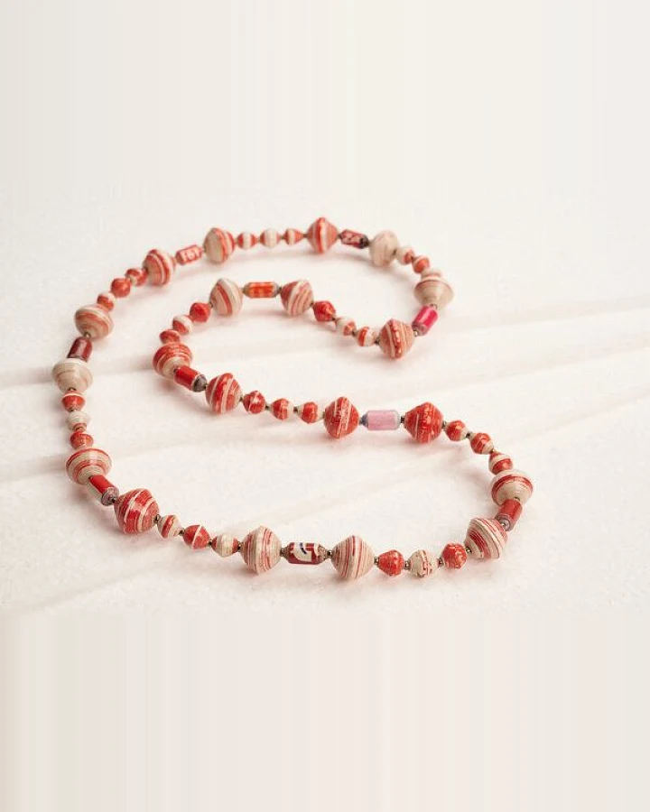 PEARLS OF AFRICA Lange Halskette aus Papierperlen "MUZUNGO LONG"