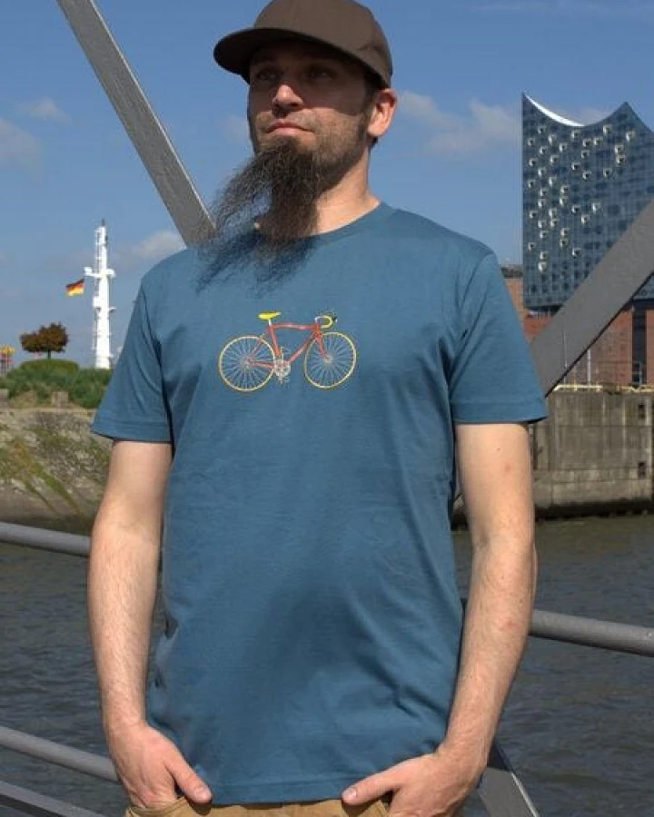 T-Shirtladen-Marktstrasse GmbH Rennrad blaugrau Boy-T-Shirt