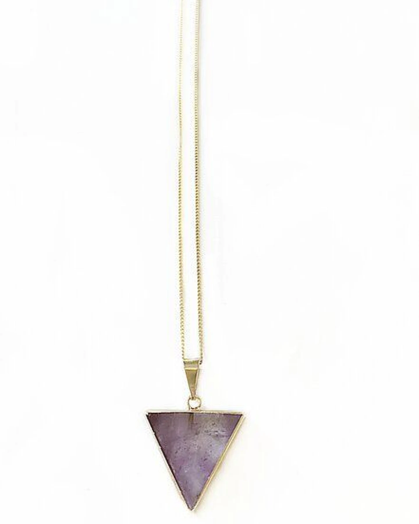 Crystal and Sage Amethyst Dreieck Halskette – Ansicht 2