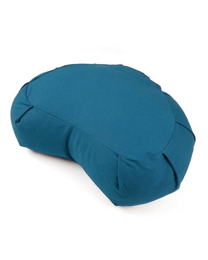 Meditationskissen Halbmond YOGAHERZ Lotus Design® - Bio-Buchweizenschalen