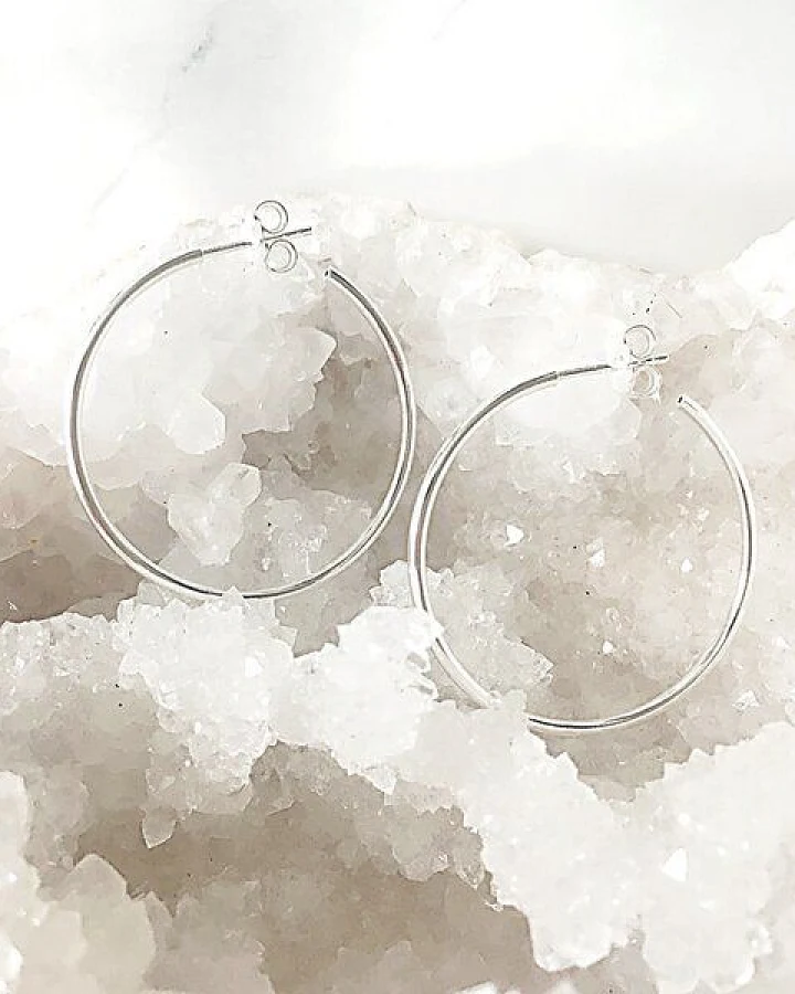 Crystal and Sage Kreole aus 925 Sterling Silber 3 cm