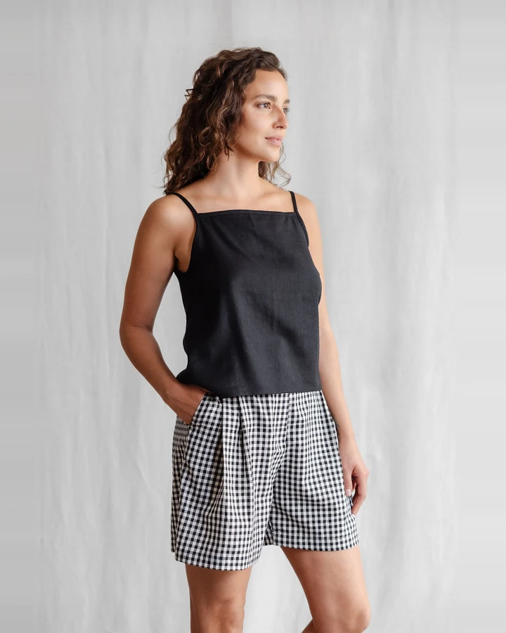 Jyoti Fair Works Damen vegan Tank Top Leela Schwarz