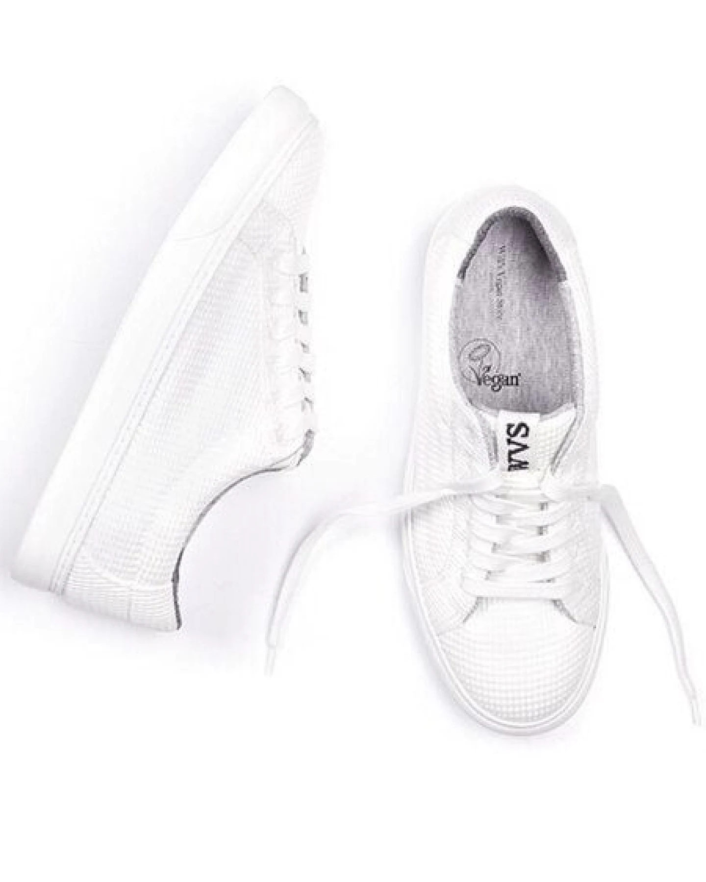Will's Vegan Shop Biologisch abbaubare LDN Sneakers Schwarz Knit Frauen – Ansicht 3
