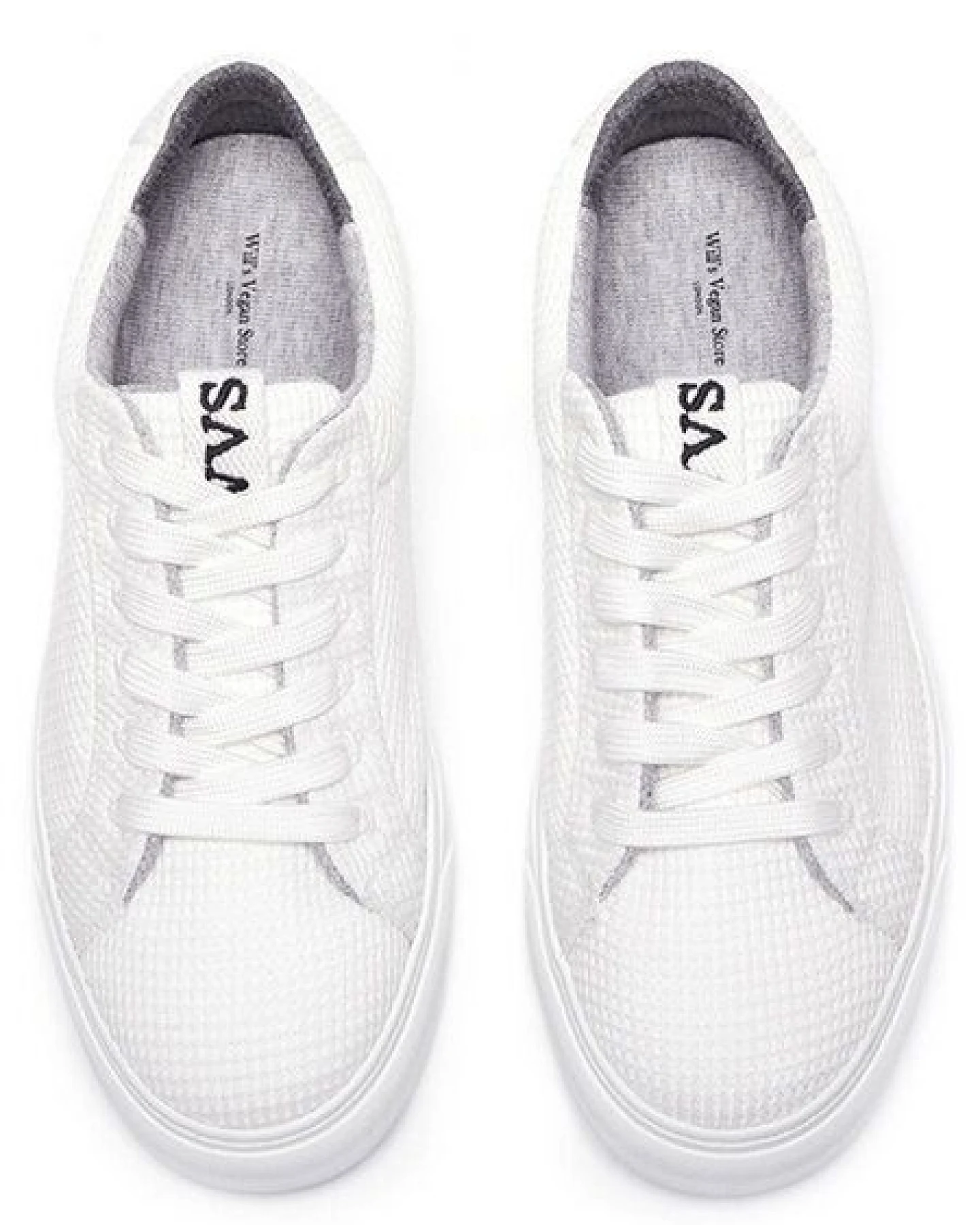 Will's Vegan Shop Biologisch abbaubare LDN Sneakers Schwarz Knit Frauen – Ansicht 4
