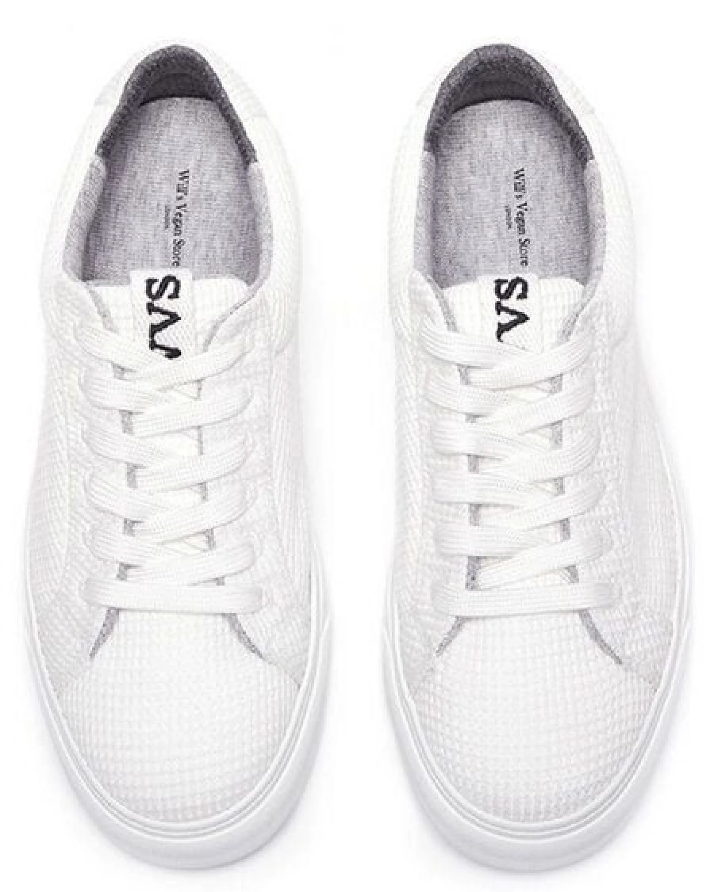 Will's Vegan Shop Biologisch abbaubare LDN Sneakers Schwarz Knit Frauen – Ansicht 4