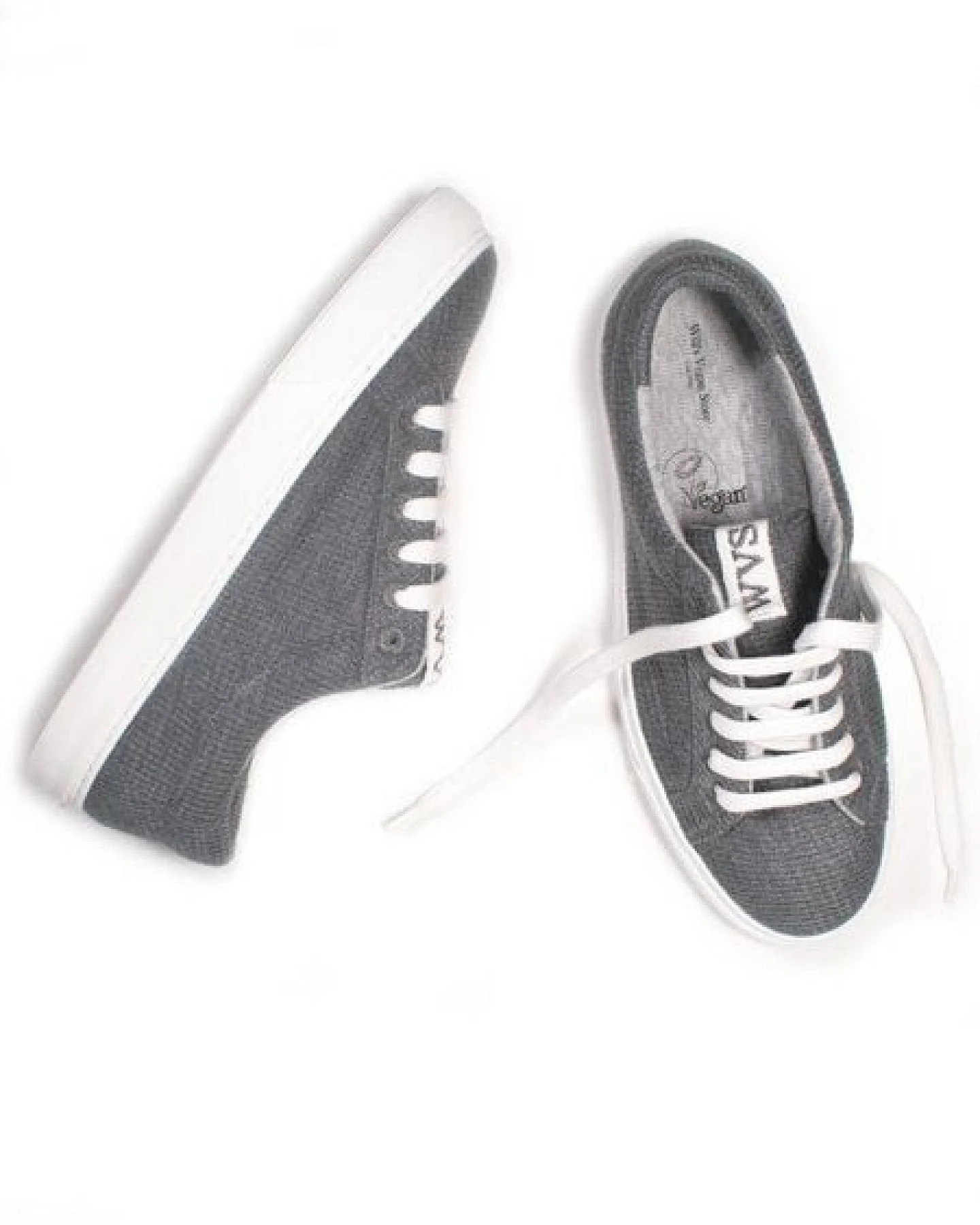 Will's Vegan Shop Biologisch abbaubare LDN Sneakers Schwarz Knit Frauen – Ansicht 3