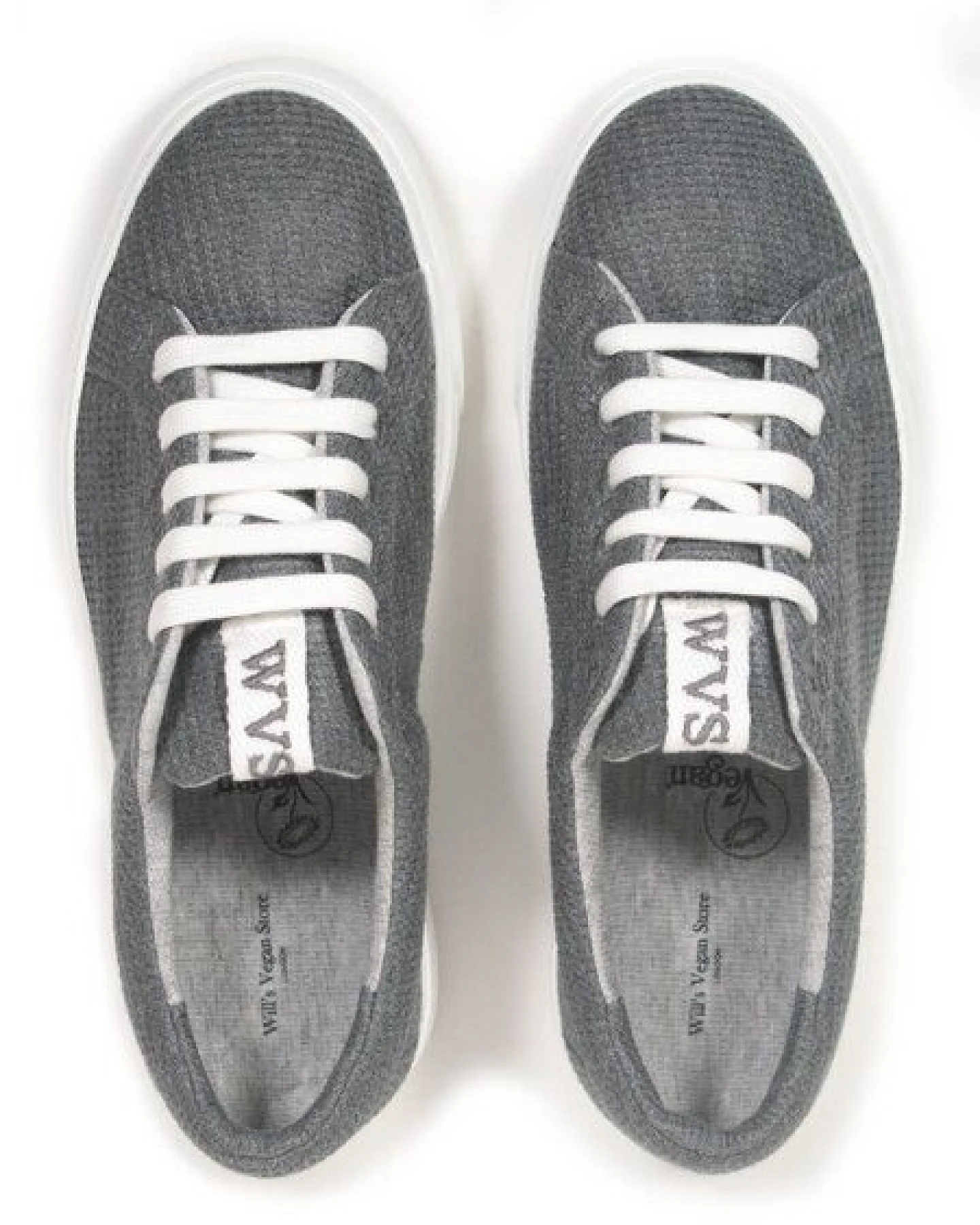 Will's Vegan Shop Biologisch abbaubare LDN Sneakers Schwarz Knit Frauen – Ansicht 4