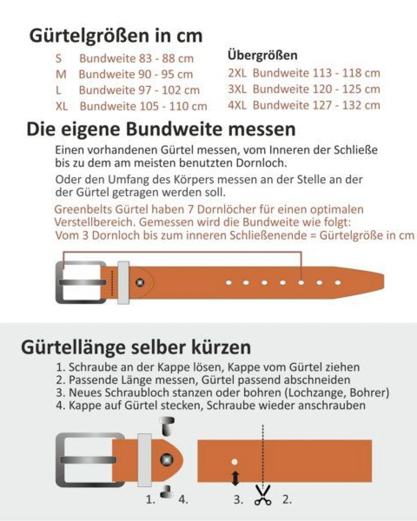 GREENBELTS Herren Ledergürtel BEN – Ansicht 4