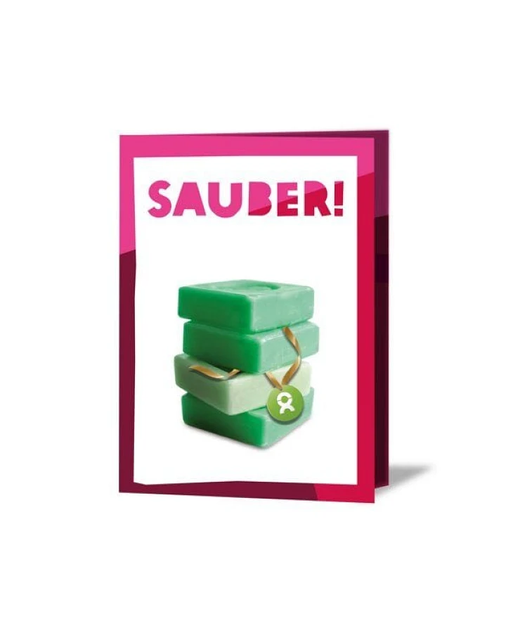 OxfamUnverpackt Spenden-Geschenk "Seife" (Grußkarte mit Magnet)