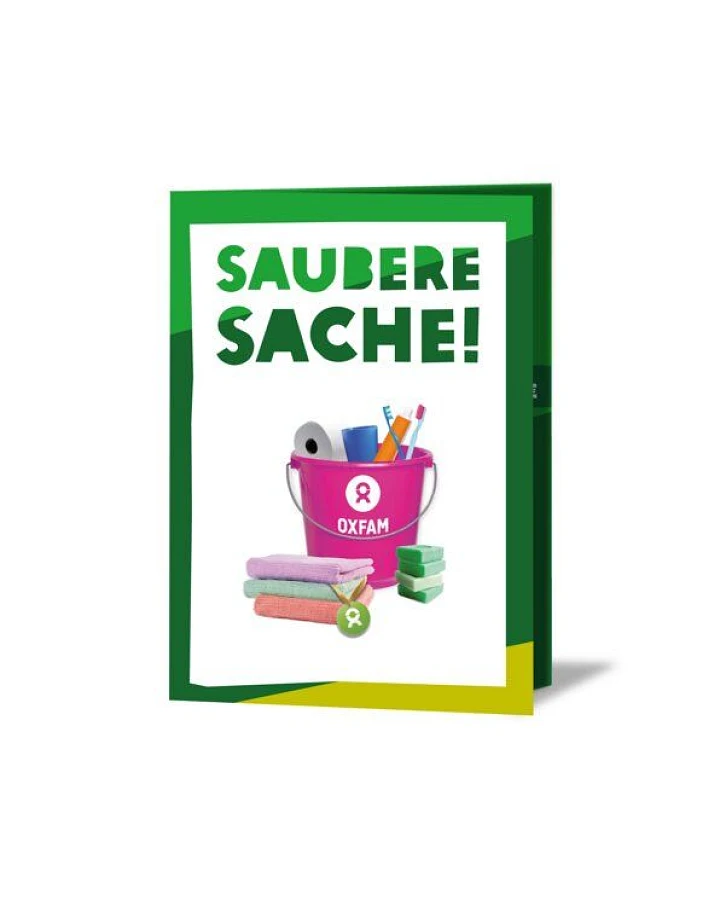 OxfamUnverpackt Spenden-Geschenk "Hygiene-Set" (Grußkarte mit Magnet)