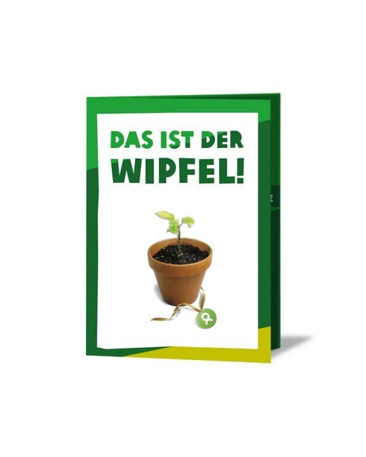 OxfamUnverpackt Spenden-Geschenk "25 junge Bäume" (Grußkarte mit Magnet)