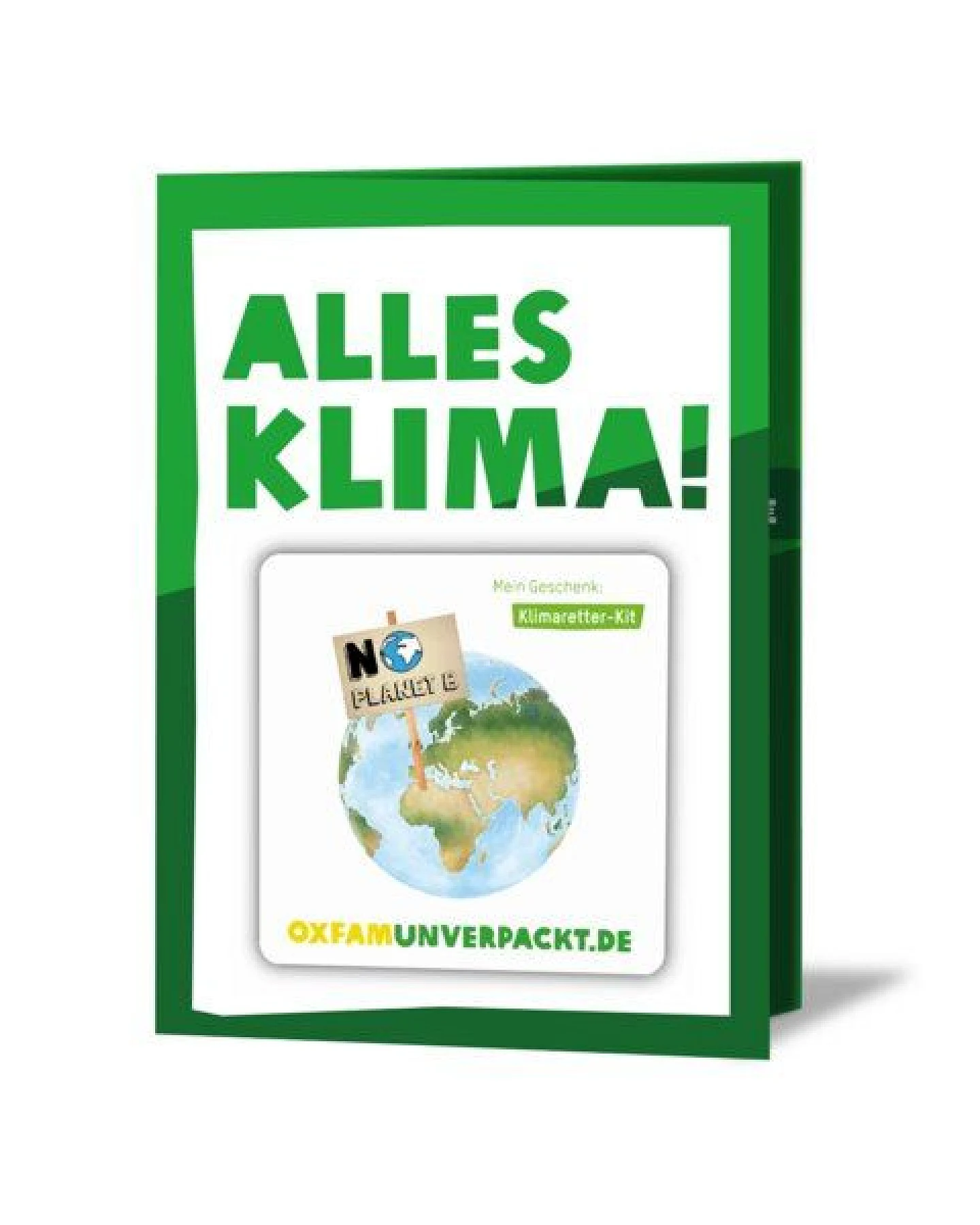 OxfamUnverpackt Spenden-Geschenk "Klima-Kit" (Grußkarte mit Magnet) – Ansicht 2