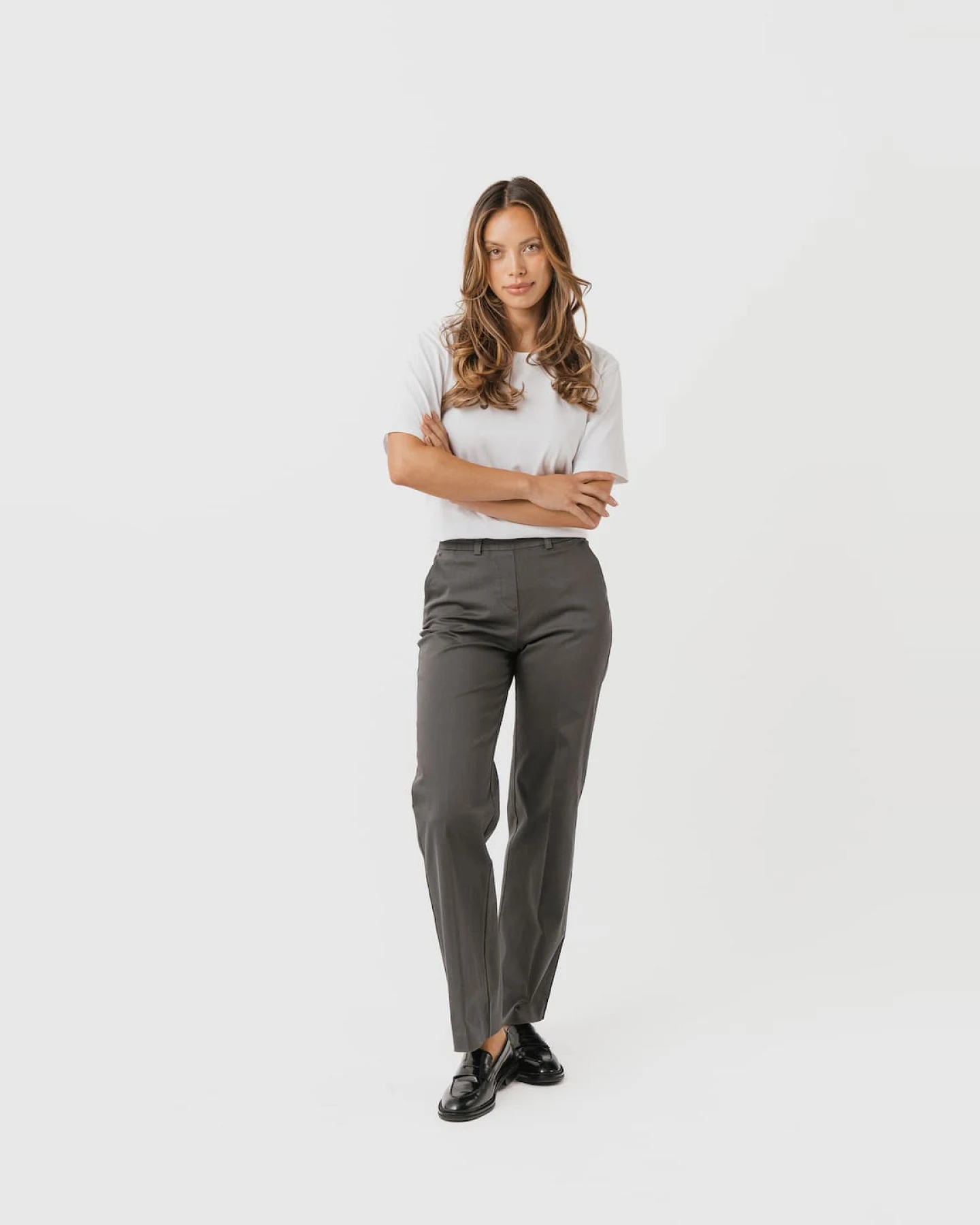 LAURIE Damen vegan Hose Phoebe Loose Ml Anthrazit – Ansicht 2