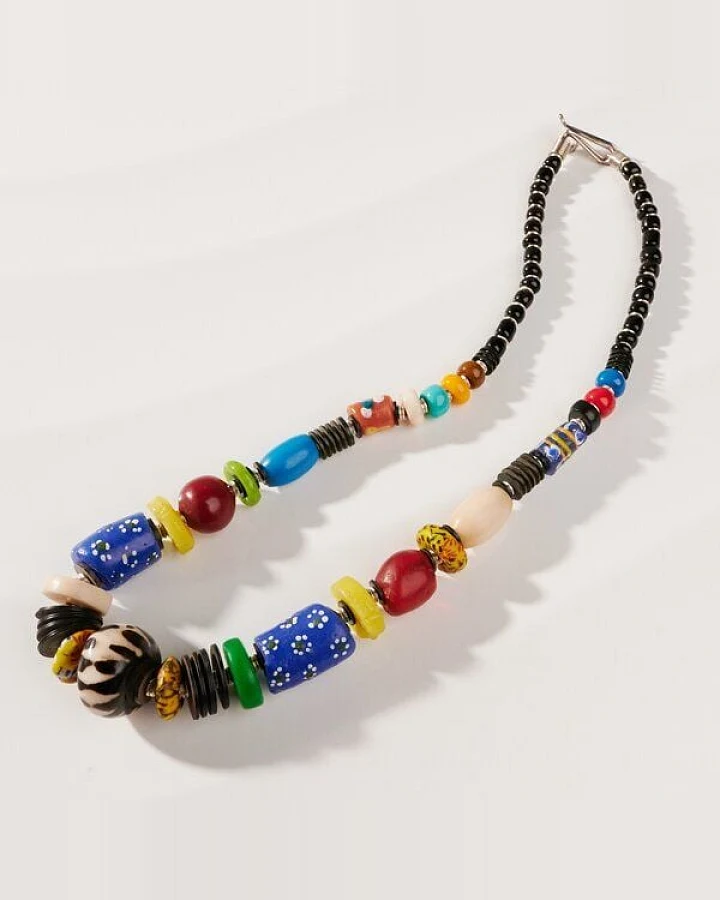 PEARLS OF AFRICA Set "Halskette & Armband" aus afrikanischen Perlen „MAIDUGURI“