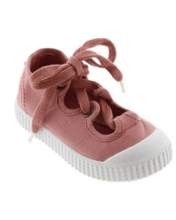 Victoria vegane Kinder-Schnürr-Ballerinas – Bailerina de Lona