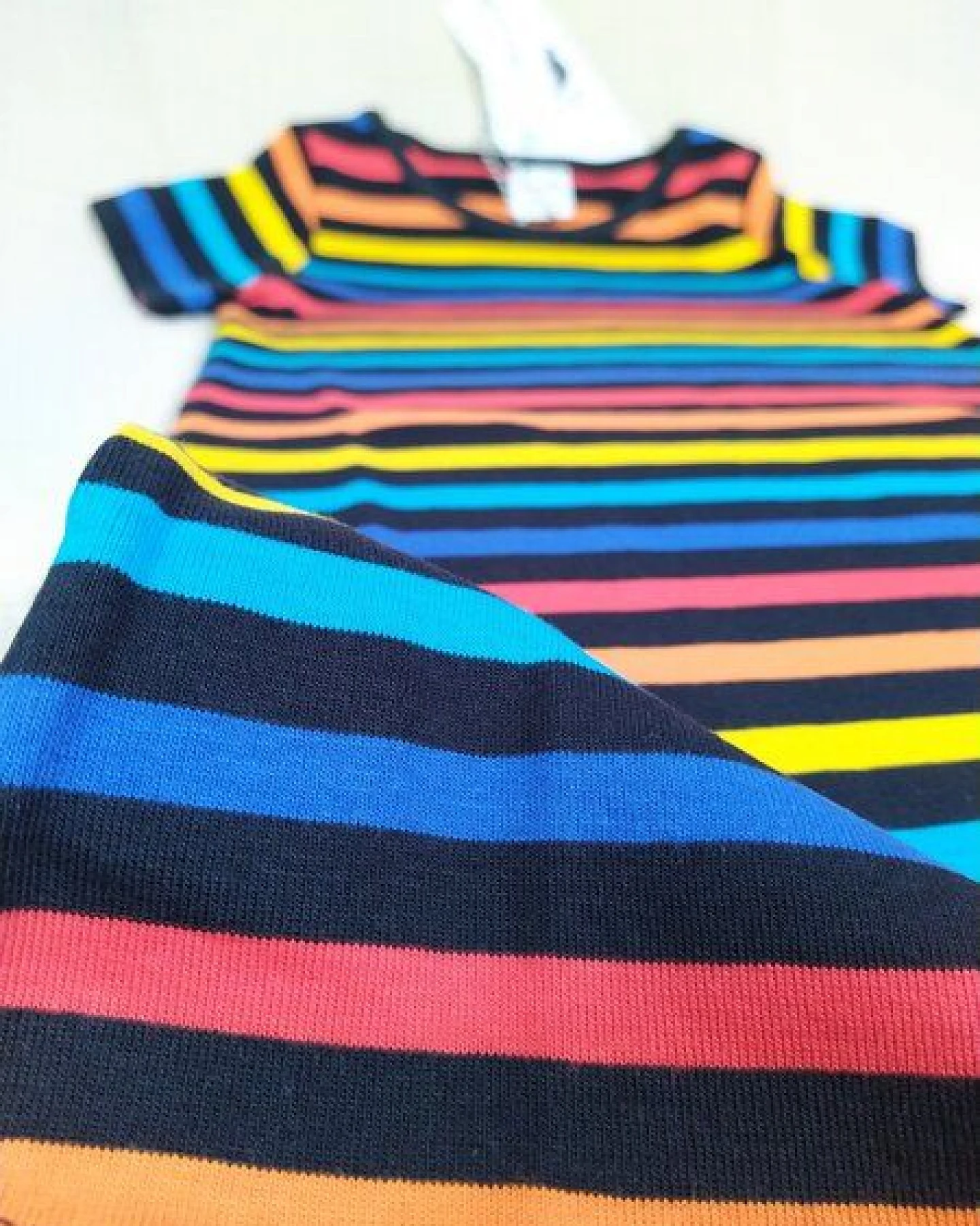 The QT veganes Kinder-Kleid – Bunte Streifen – Ansicht 2