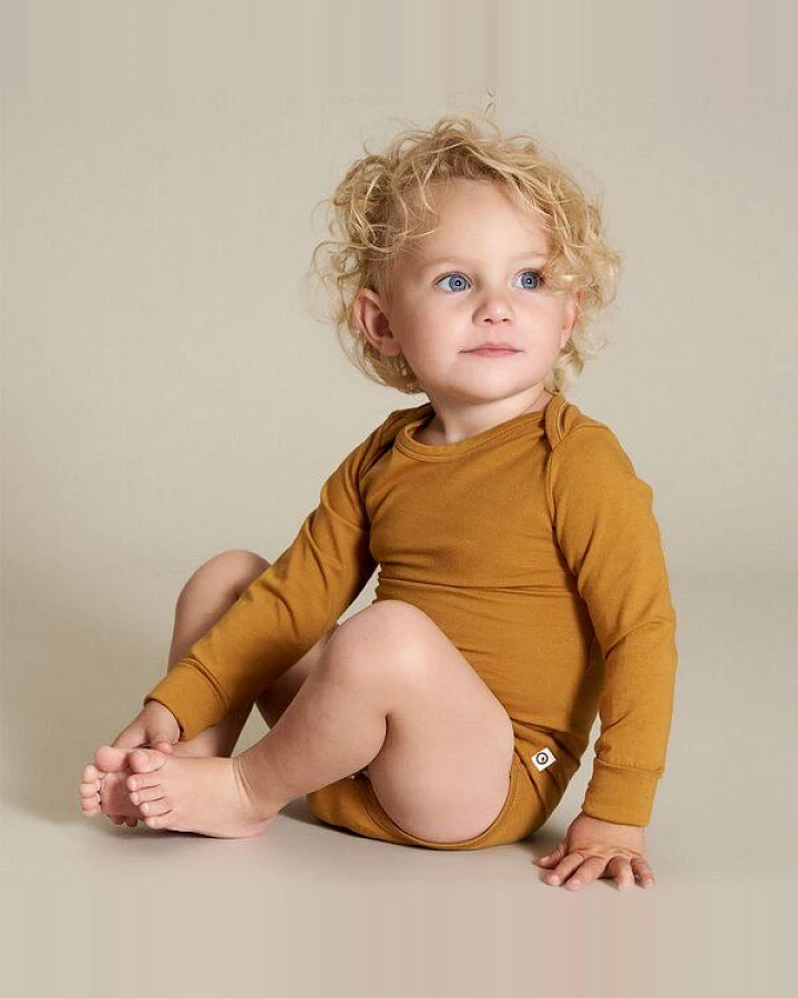 Müsli by Green Cotton Langarm Body *wood* Bio Baumwolle GOTS