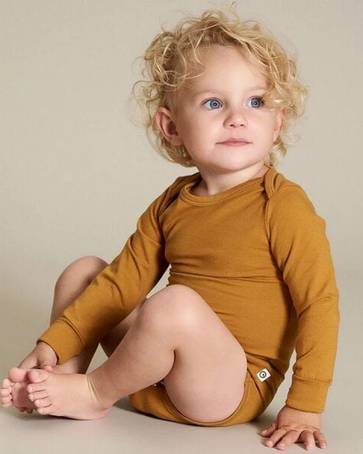 Müsli by Green Cotton Langarm Body *wood* Bio Baumwolle GOTS