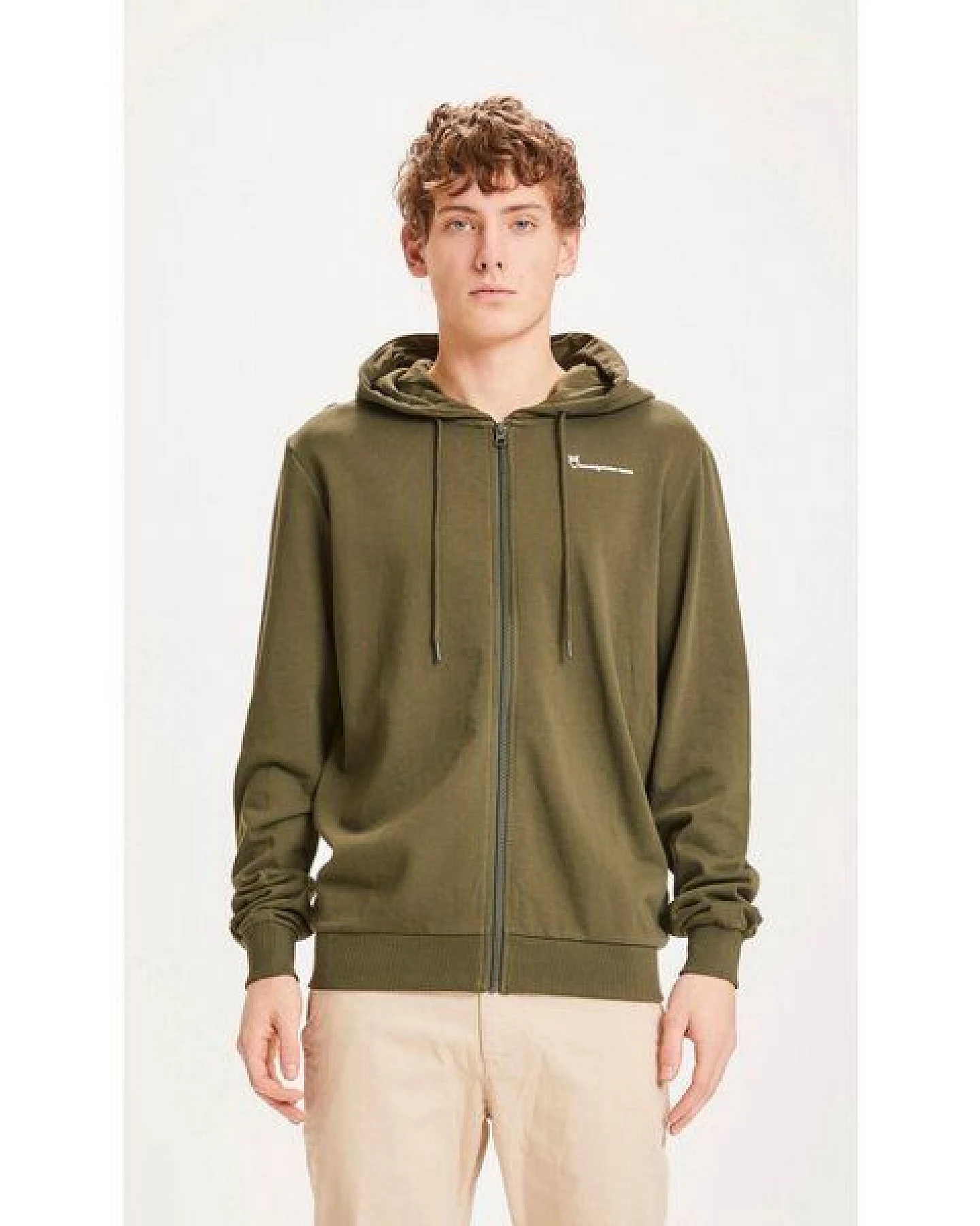 KnowledgeCotton Apparel CEDAR Hood Zip Sweatjacke GOTS/Vegan – Ansicht 4