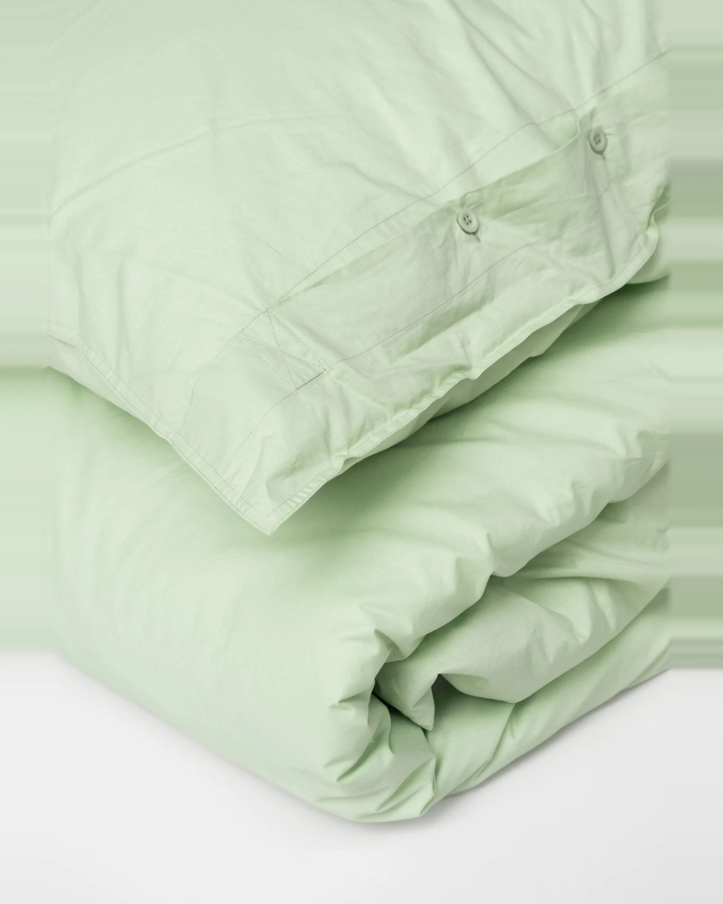 MELA unisex vegan Bettwäsche-Set Bhanu Matcha Grün – Ansicht 2