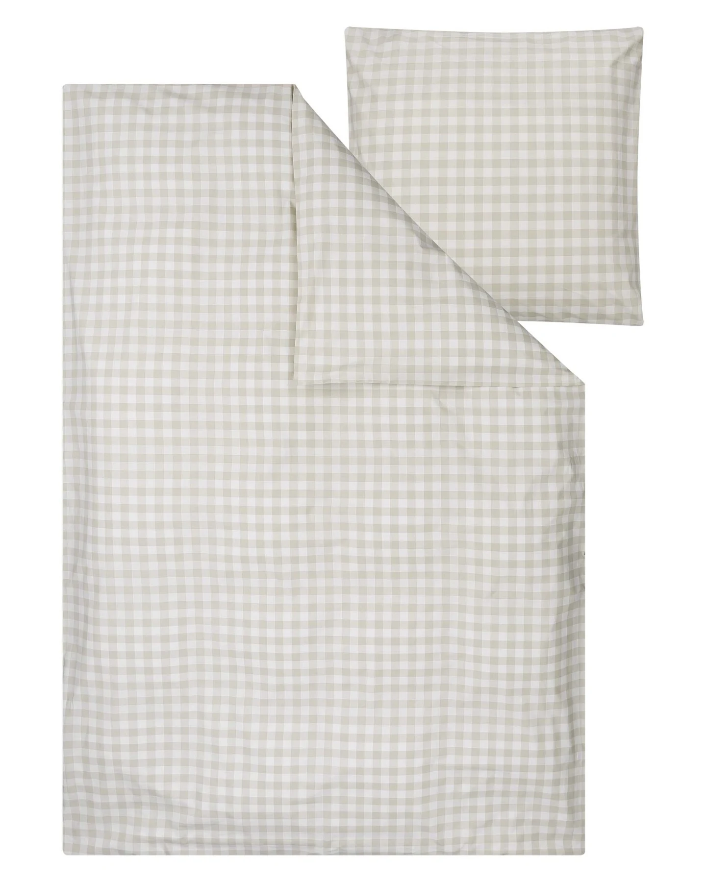 MELA unisex vegan Bettwäsche-Set Majuli Check Birch / Natural White – Ansicht 2