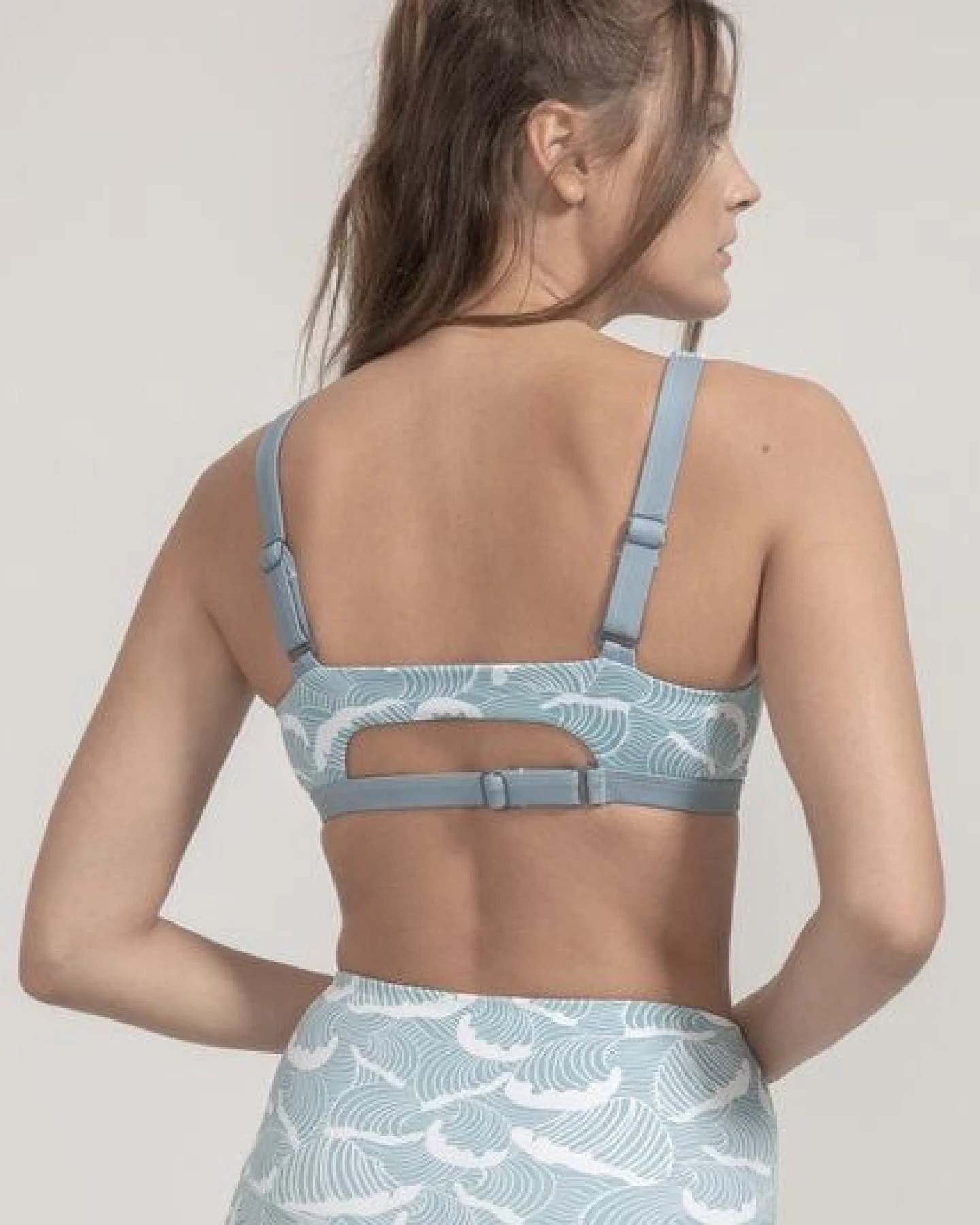 boochen Sports Bra Meco - Reversible Yoga Top - Ocean Waves – Ansicht 3