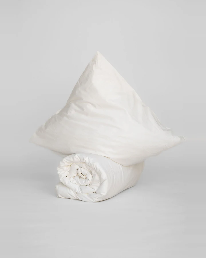 MELA unisex vegan Bettwäsche-Set Majuli Naturweiß