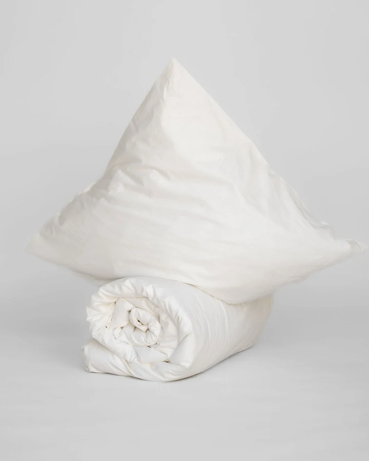 MELA unisex vegan Bettwäsche-Set Majuli Naturweiß