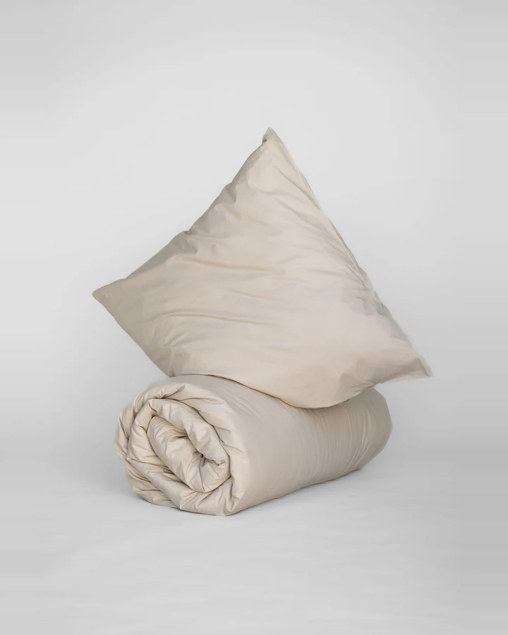 MELA unisex vegan Bettwäscheset Majuli Birke/Beige