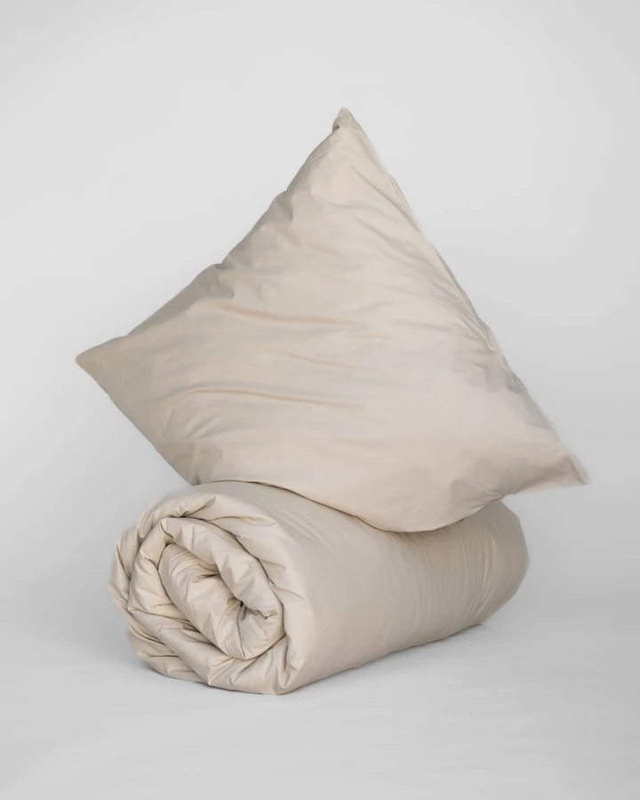 MELA unisex vegan Bettwäscheset Majuli Birke/Beige