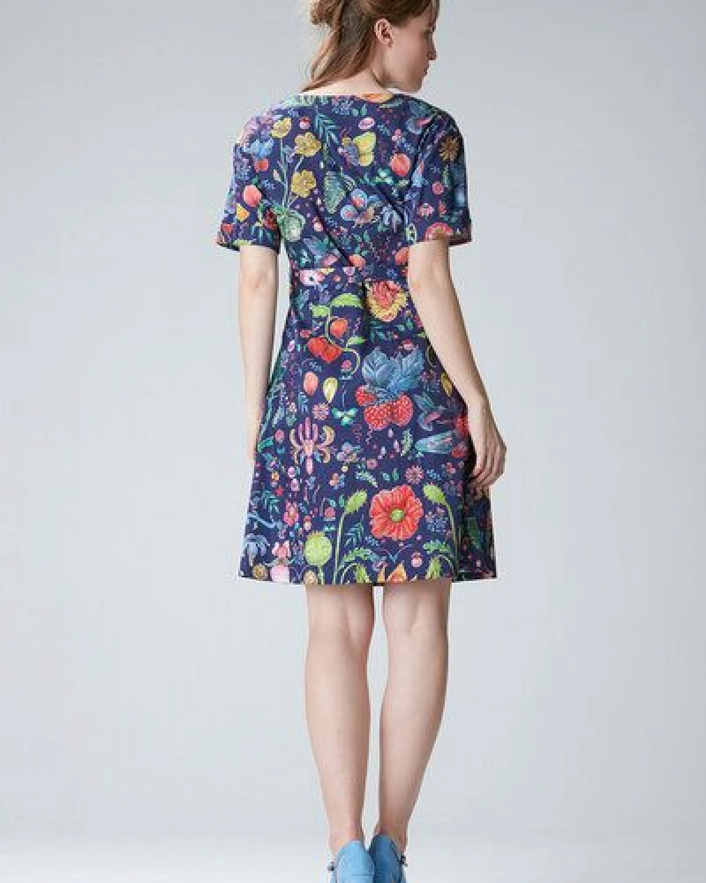 Studio Hertzberg Blumenkleid "Ee-sther" aus Bio Baumwolle & Lyocell – Ansicht 4