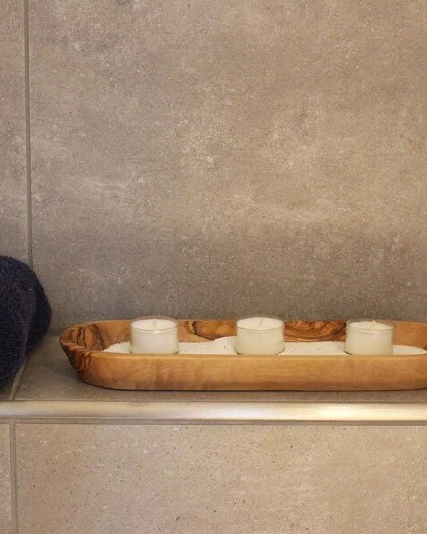 Mitienda Shop 3er Teelichthalter aus Holz Wellness mit Sand – Ansicht 3